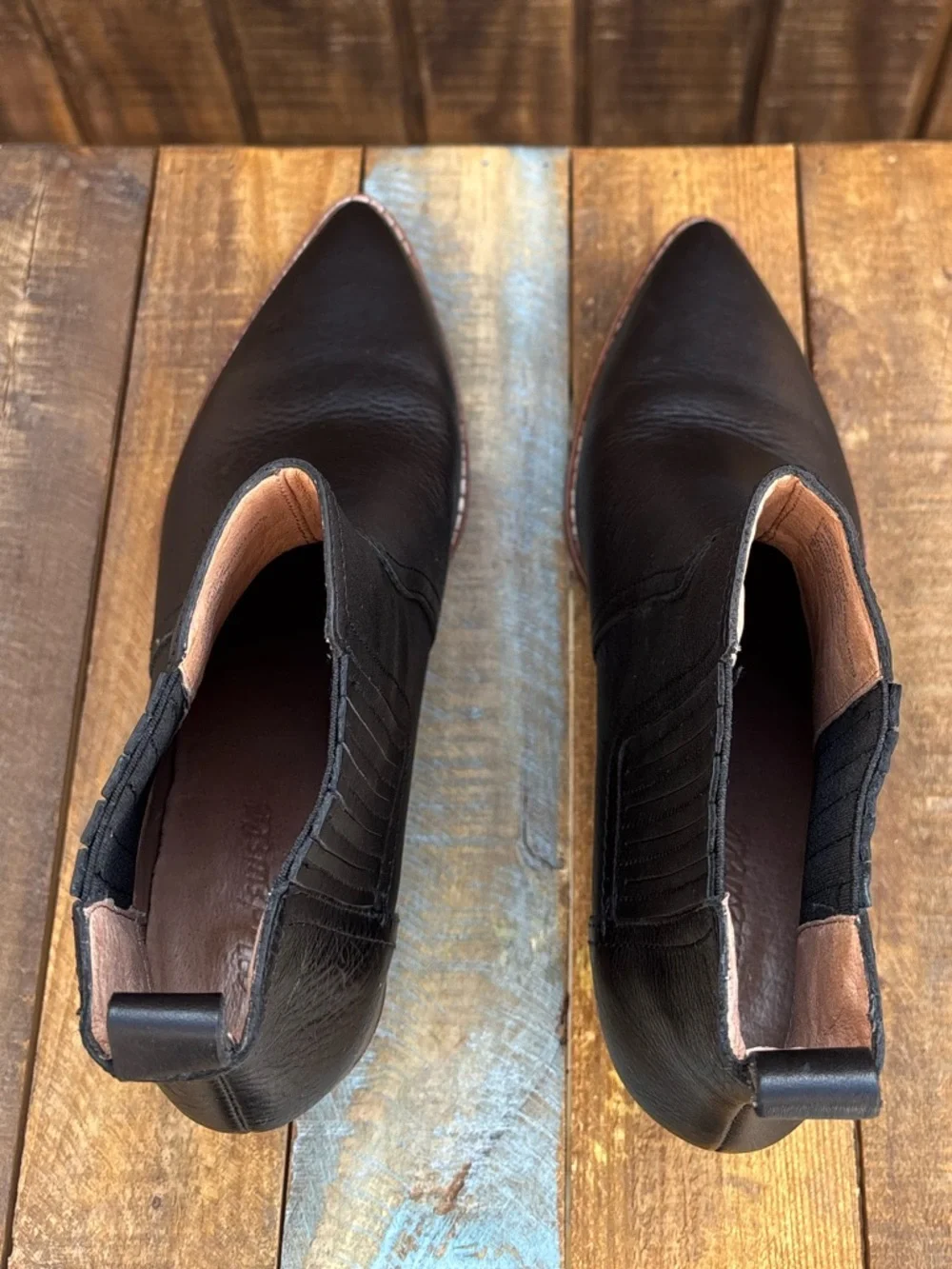 Madewell Chelsea Black Leather Ankle Boots - Picture 13 of 16